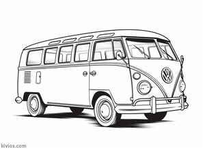 VW Bus Coloring Page #1949226701