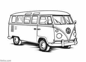 VW Bus Coloring Page #216453039