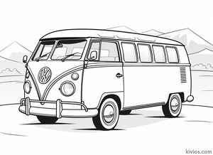 VW Bus Coloring Page #217225193
