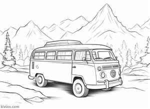 VW Bus Coloring Page #2199731443