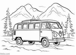 VW Bus Coloring Page #262997775
