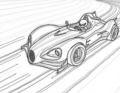 A futuristic race car