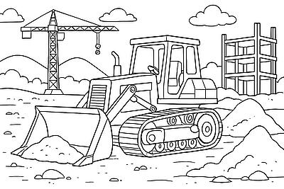 Construction Coloring Pages - Kivios