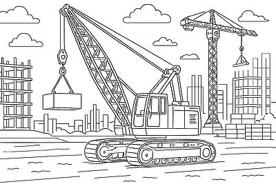 Construction Coloring Pages - Kivios