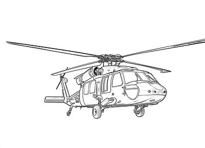 Helicopters Coloring Pages