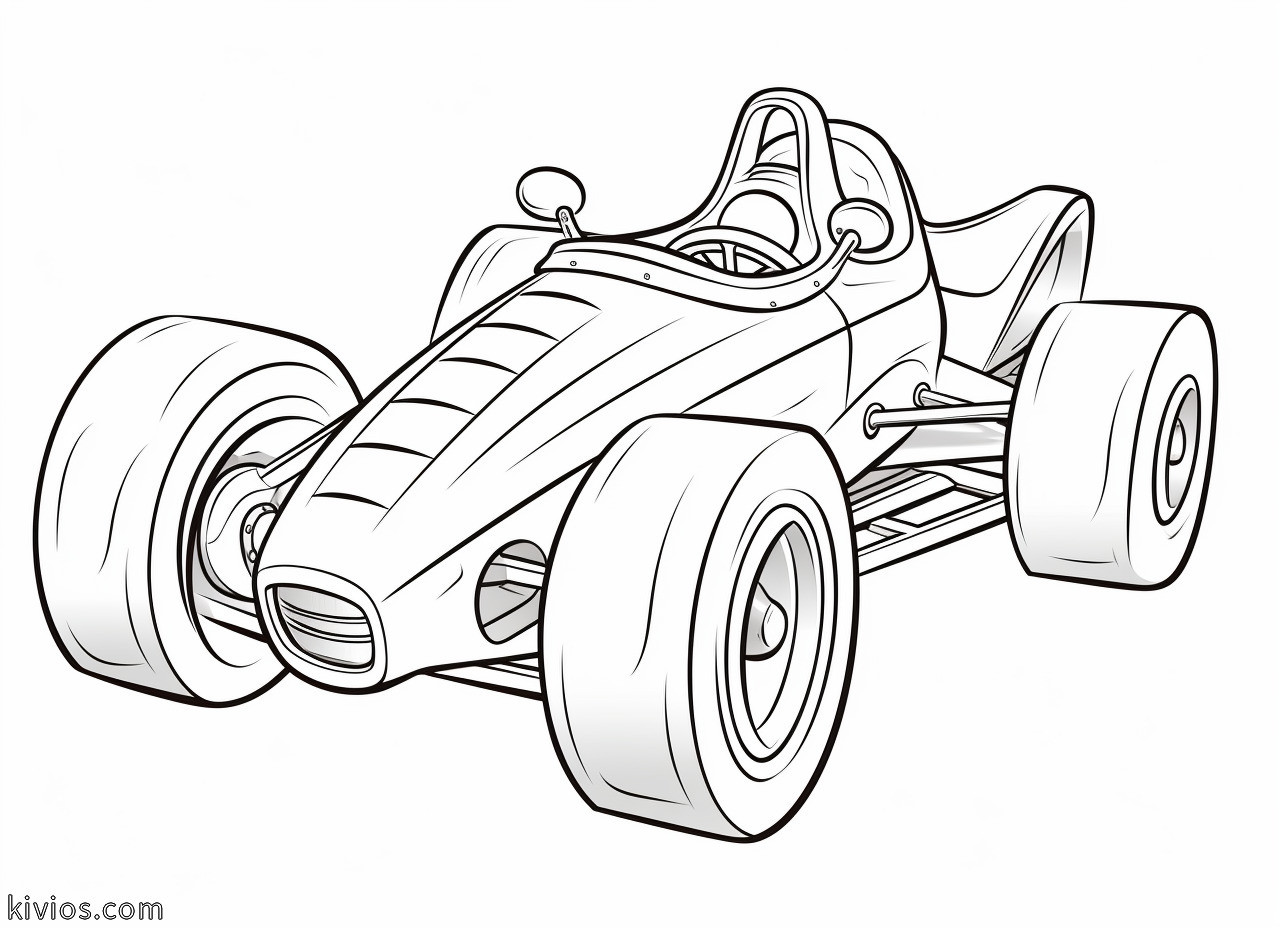 Go-Kart Coloring Pages - Kivios