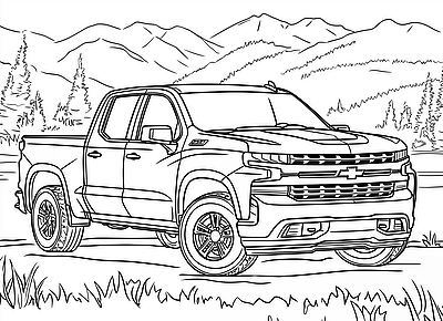 Chevy Silverado Coloring Sheet 2025 