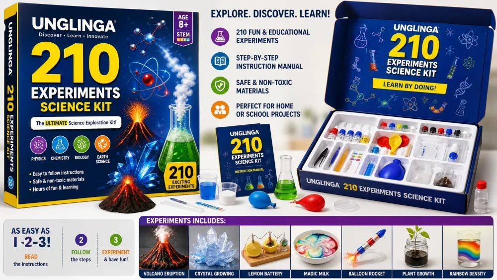 UNGLINGA 210 Experiments Science Kit
