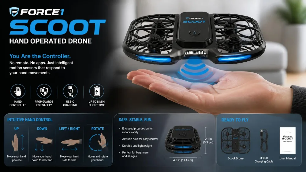 Force1 Scoot Hand Operated Drone