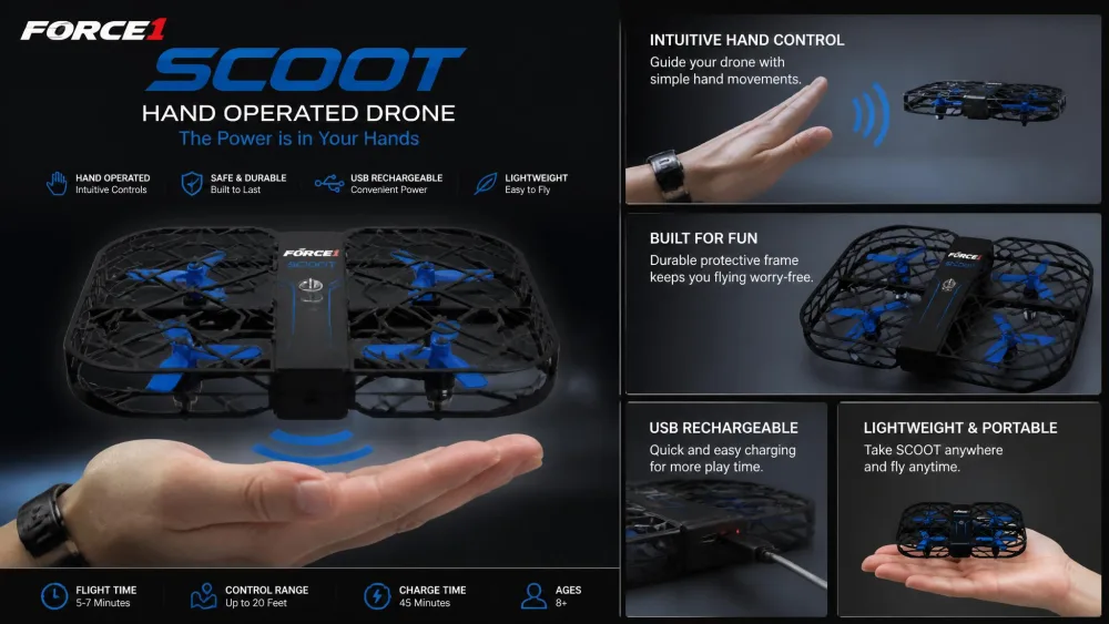 Force1 Scoot Hand Operated Drone