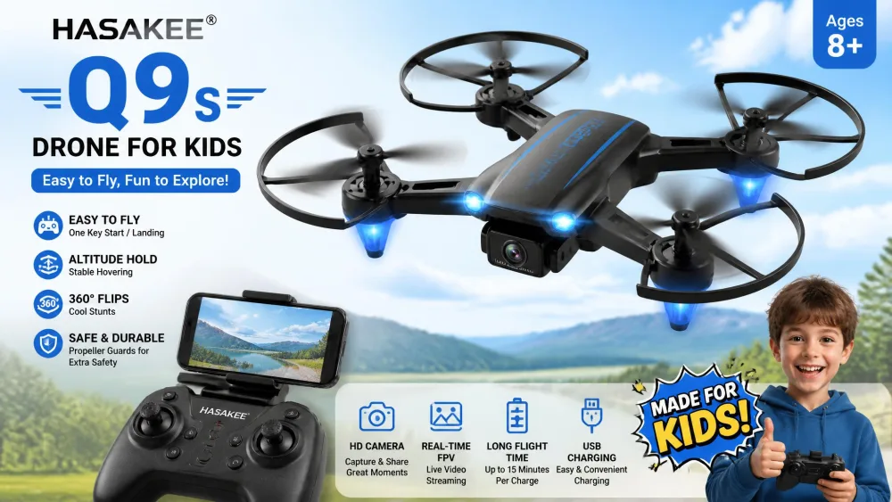 HASAKEE Q9s Drone for Kids