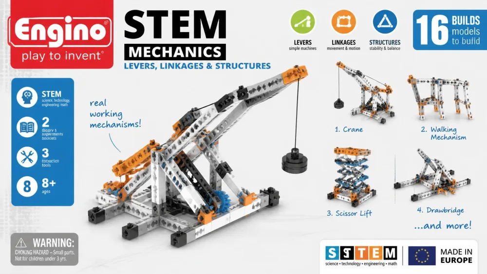 Engino STEM Mechanics: Levers, Linkages & Structures