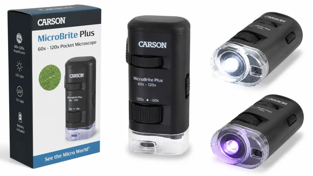 Carson MicroBrite Plus 60x to 120x Pocket Microscope