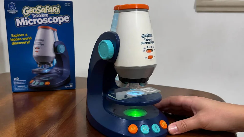 Educational Insights GeoSafari Talking Microscope — hands-on photo