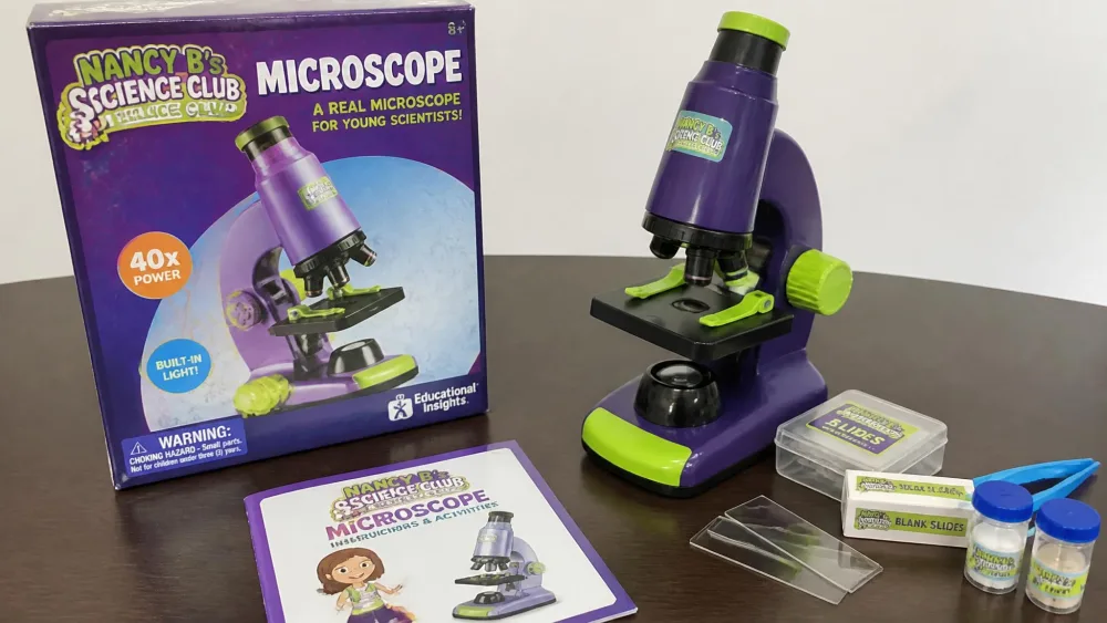 Educational Insights Nancy B's Science Club Microscope — hands-on photo
