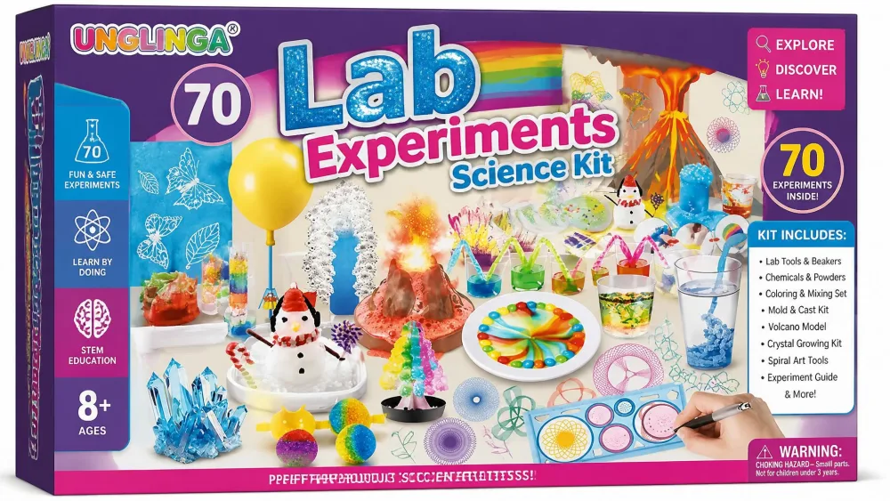 UNGLINGA 70 Lab Experiments Science Kit