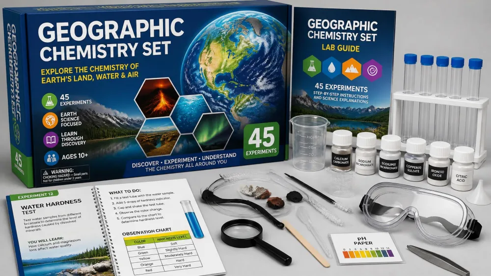 National Geographic Chemistry Set with 45 Experiments