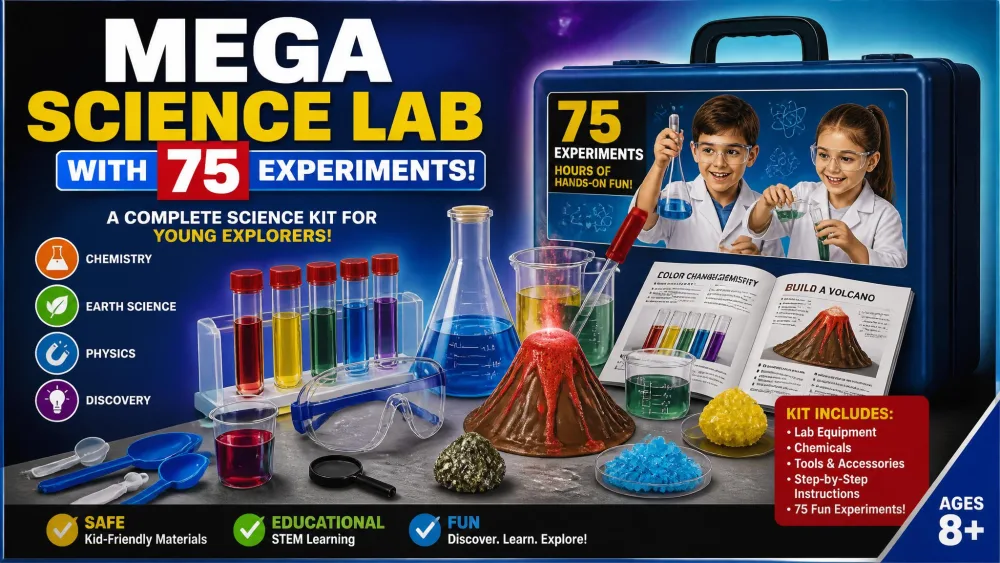 National Geographic Mega Science Lab with 75 Experiments