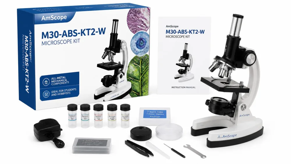 AmScope M30-ABS-KT2-W Microscope Kit