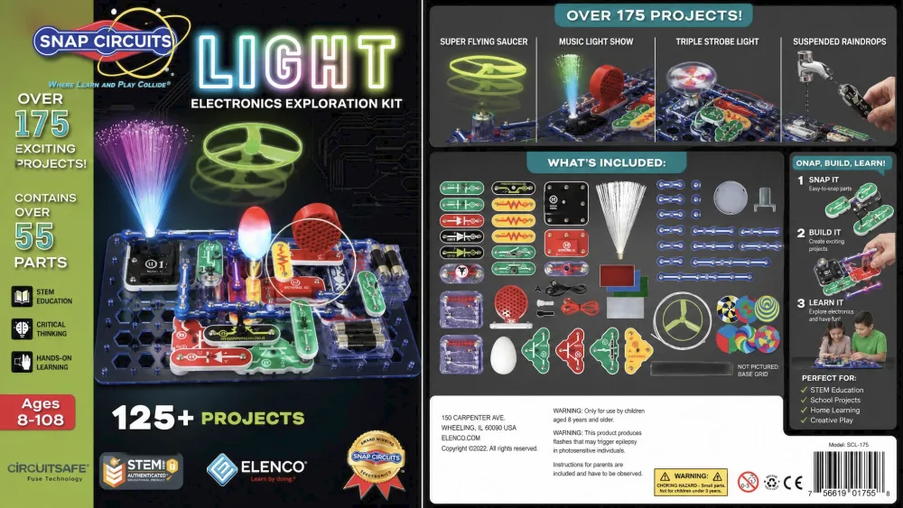 Snap Circuits LIGHT Electronics Exploration Kit (SCL-175)